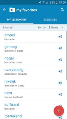 NL-PT Dictionary android App screenshot 1